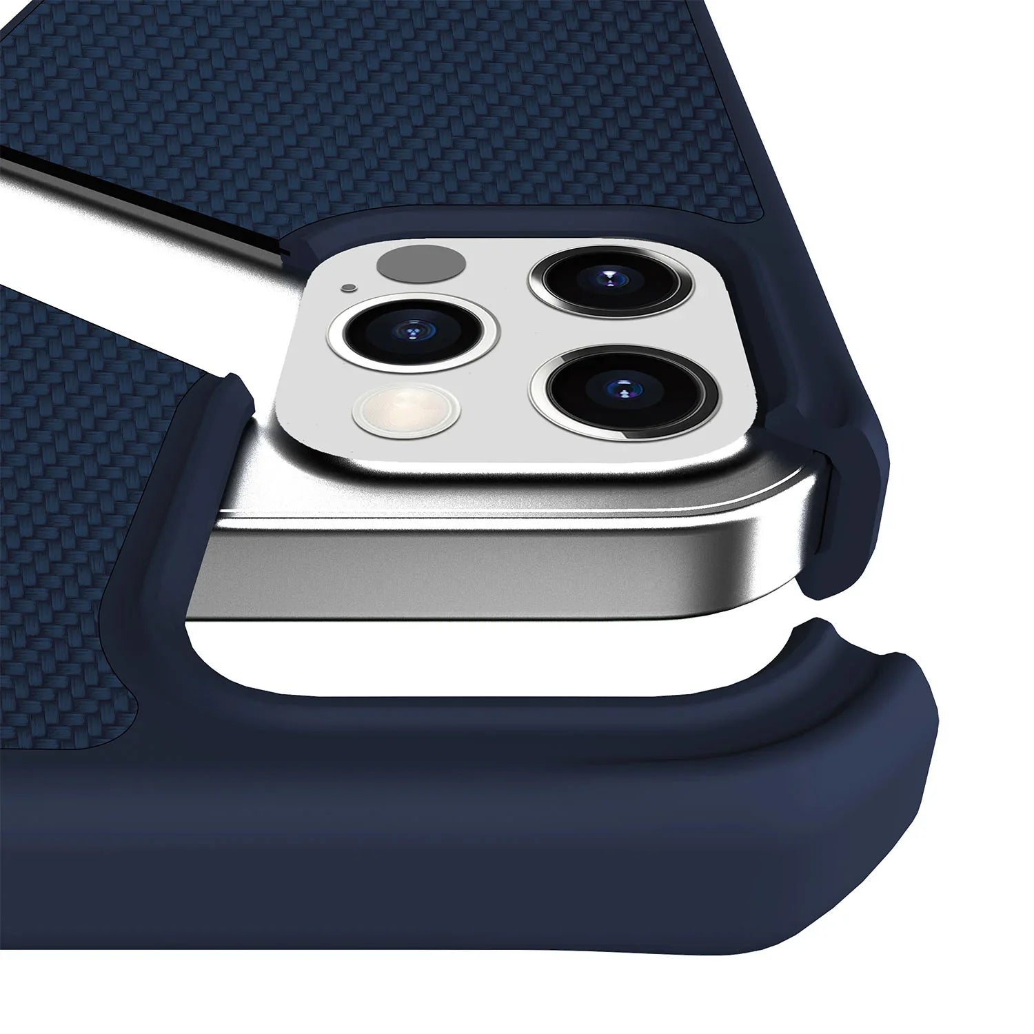 Itskins Hybrid Ballistic iPhone 12 & 12 Pro Magsafe Case - Dark Blue - Tashqila Itskins Hybrid Ballistic iPhone 12 & 12 Pro Magsafe Case - Dark Blue - Tashqila